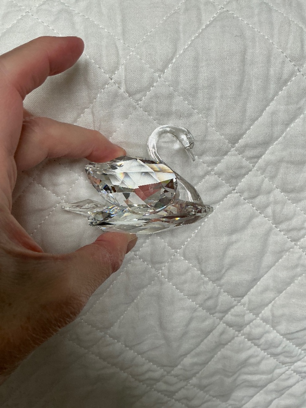 Swarovski crystal swan